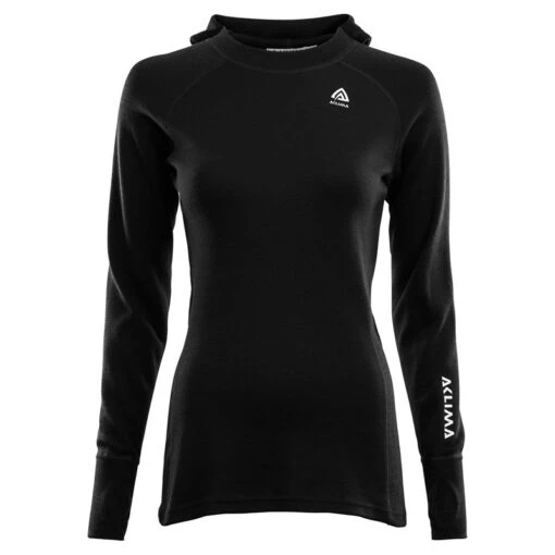 Aclima WarmWool Hoodsweater W's Jet Black