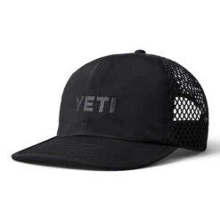 Yeti Logo Badge Panel Performance Hat Black -sport-ijsvissen H026B 2